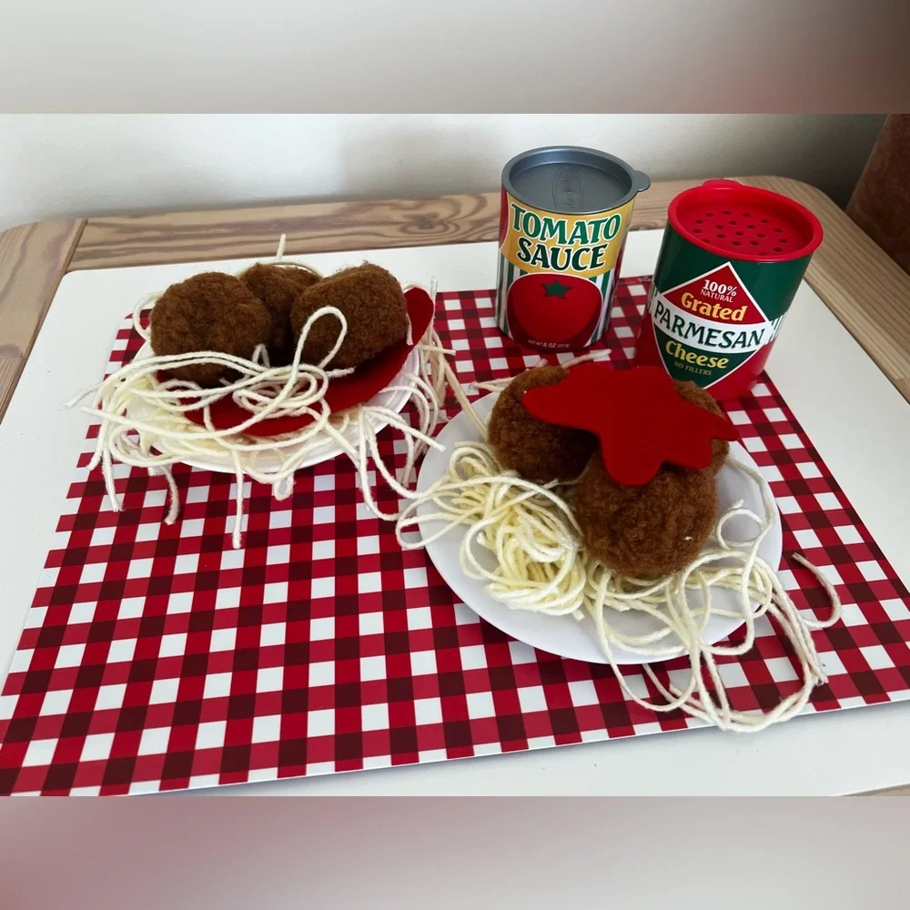 Spaghetti and Meatballs Handmade Sensory Play Sets - Picture 2 of 6